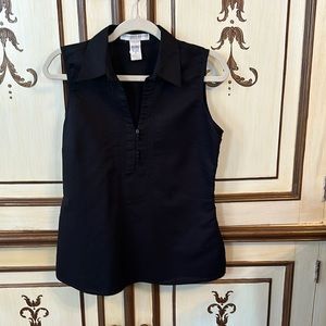 Darling linen and cotton blend sleeveless blouse